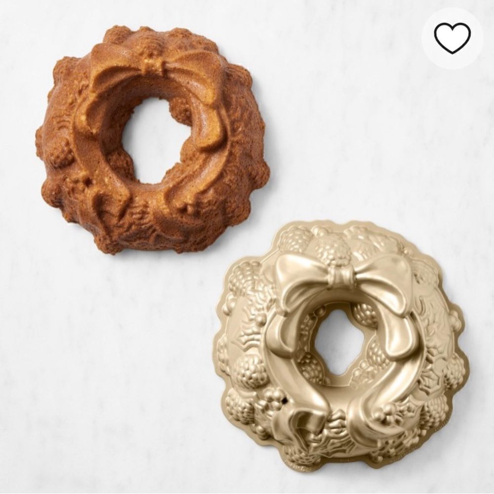 Nordic Ware Christmas Pinecones Wreath Bundt Cake Pan Williams Sonoma 12“ 9 Cup